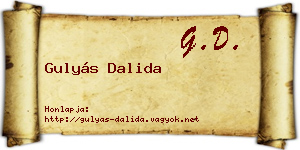 Gulyás Dalida névjegykártya